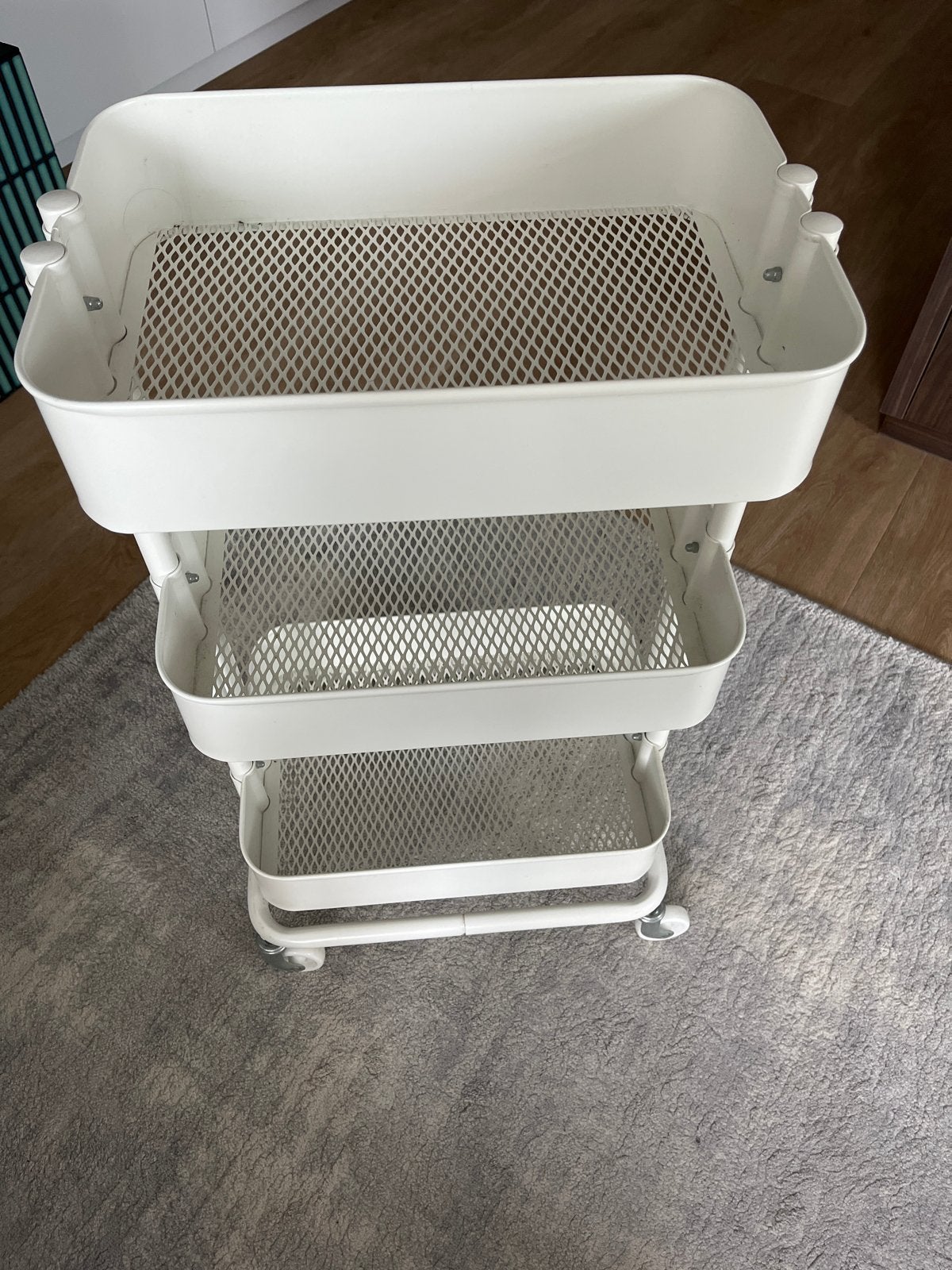 Witte roltafel met 3 etages - IKEA RÅSKOG, Ophalen, Zo goed als nieuw