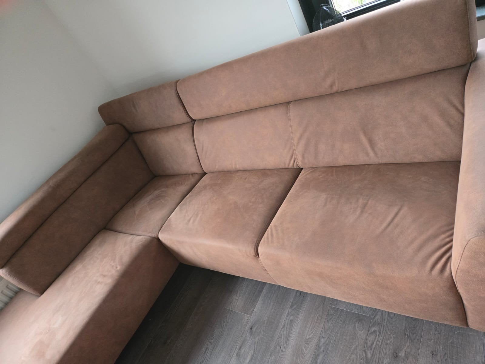 Comfortabele hoekbank - Zo goed als nieuw, Huis en Inrichting, Ophalen, Modern en comfortabel, 100 tot 125 cm, Hoekbank