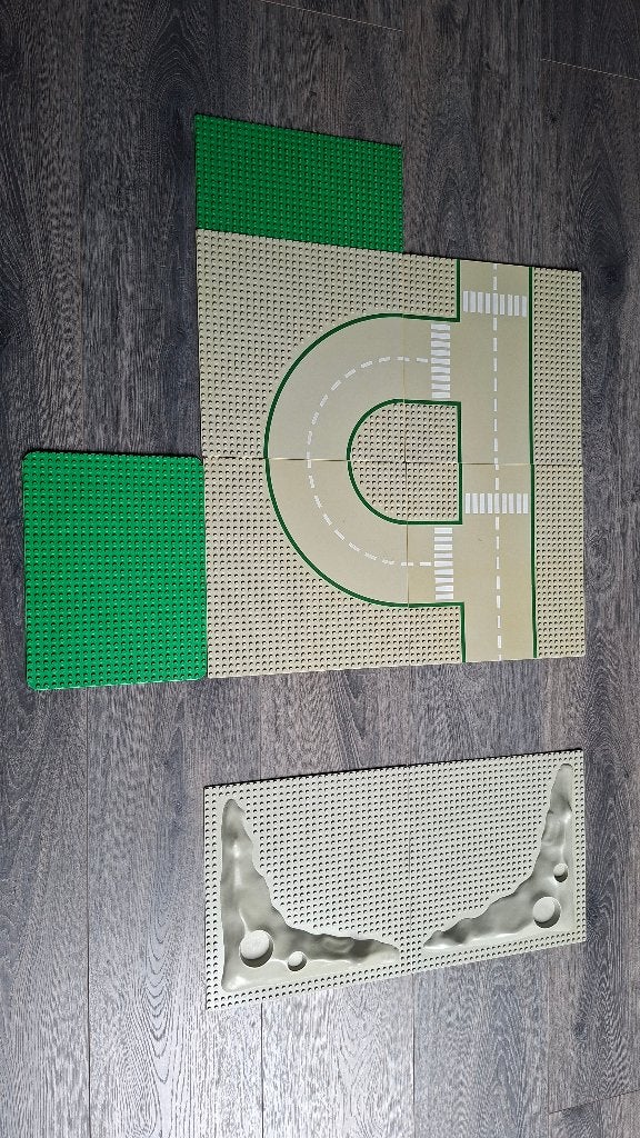 LEGO grondplaten: maanlandschap, gras en weg, Gebruikt, Verzenden, Lego, Space