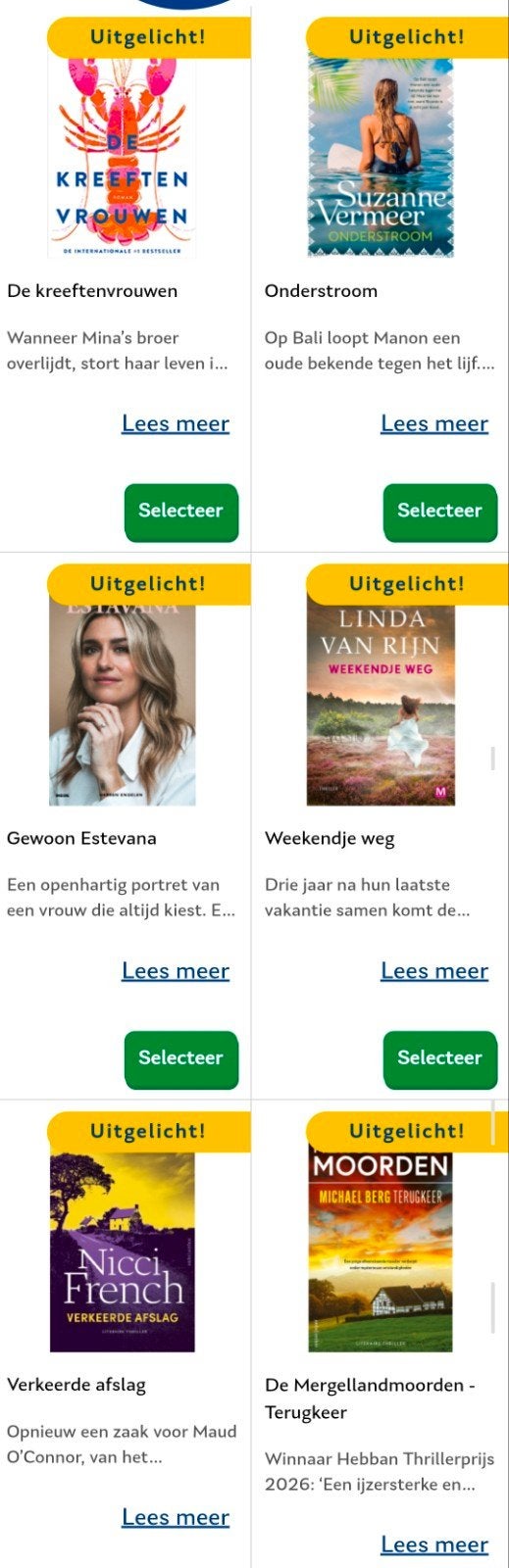 Vriendenloterij Boek naar keuze, Eén persoon, Cadeaubon
