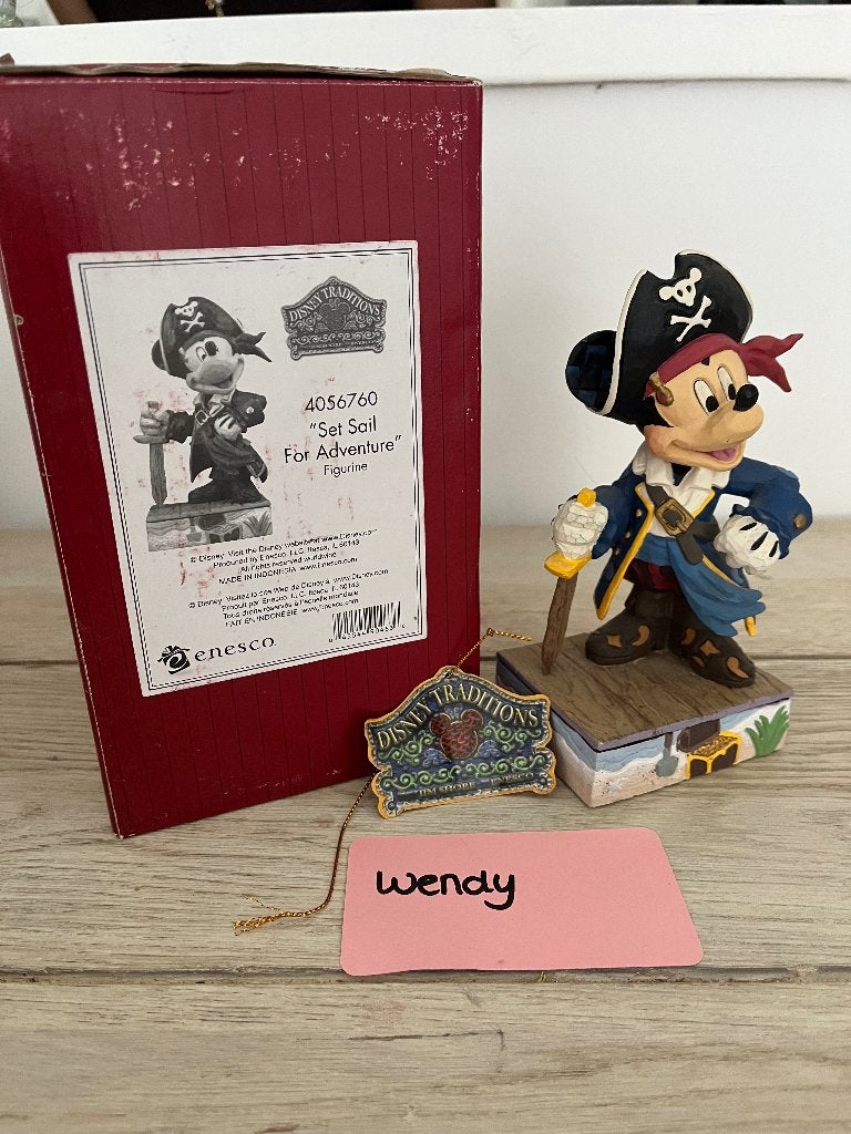 Jim Shore tradition Mickey als piraat, Verzamelen, Disney, Ophalen, Mickey Mouse, Nieuw, Beeldje of Figuurtje