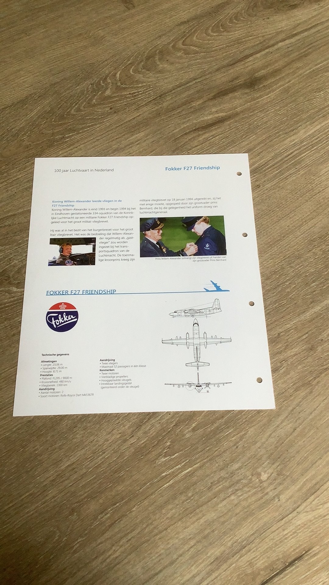 KLM / FOKKER 100 jaar Luchtvaart in Nederland, Ophalen of Verzenden, Nieuw, Overige typen