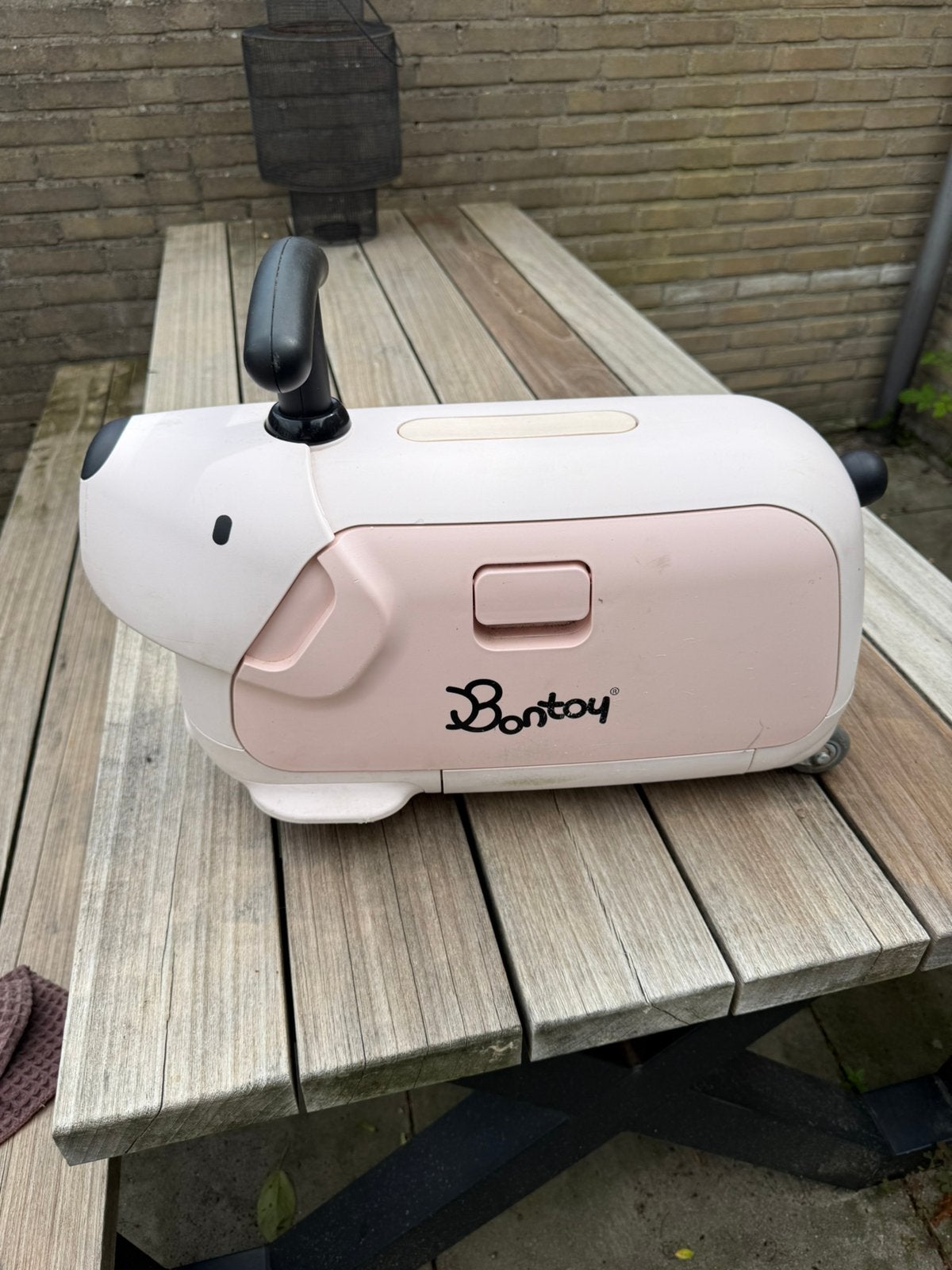 Bontoy reiskoffer hondje, Ophalen, Gebruikt