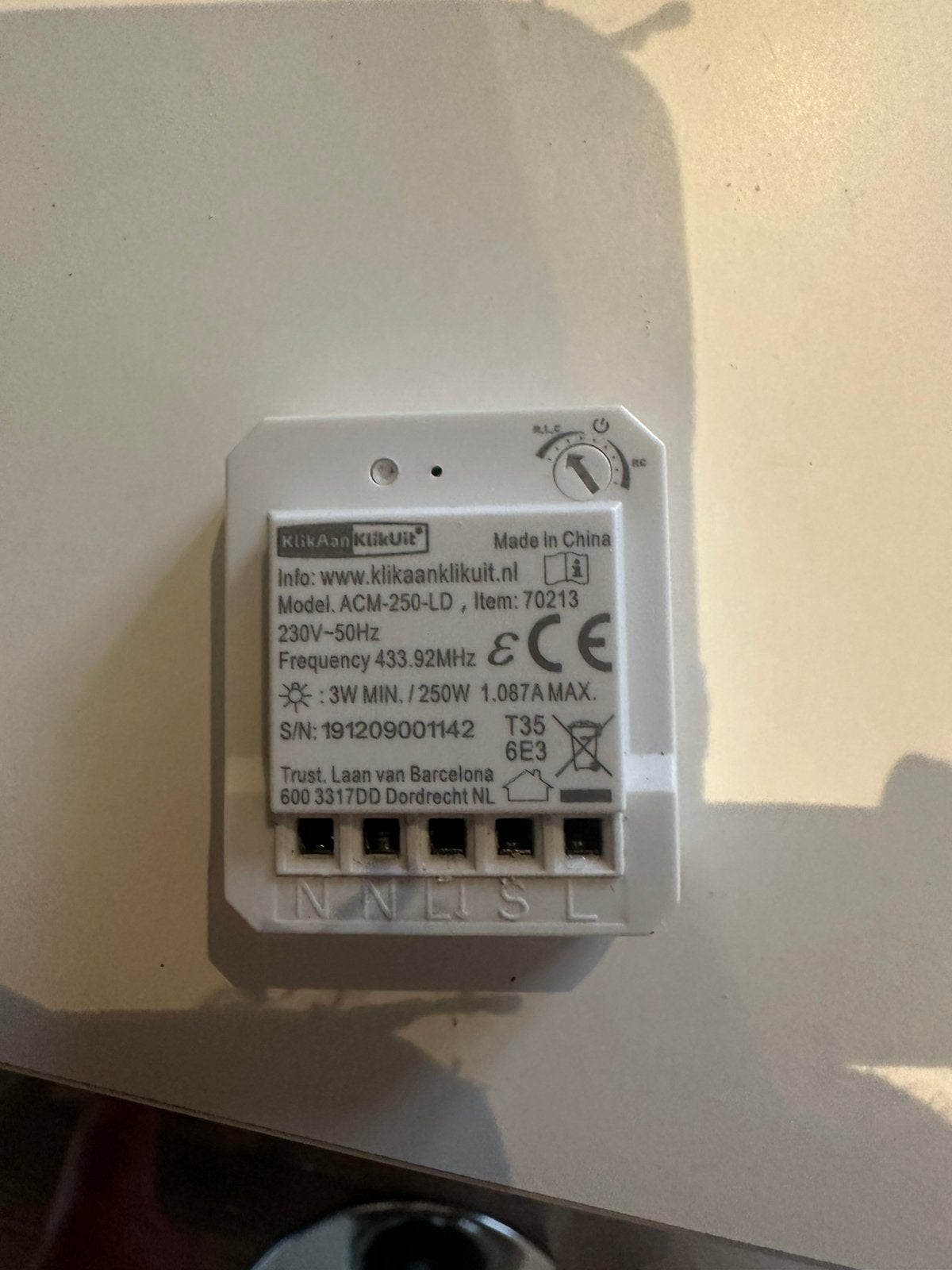 Klikaanklikuit inbouw led dimmer acm-250-ld  smart, Ophalen of Verzenden, Gebruikt, Schakelaar