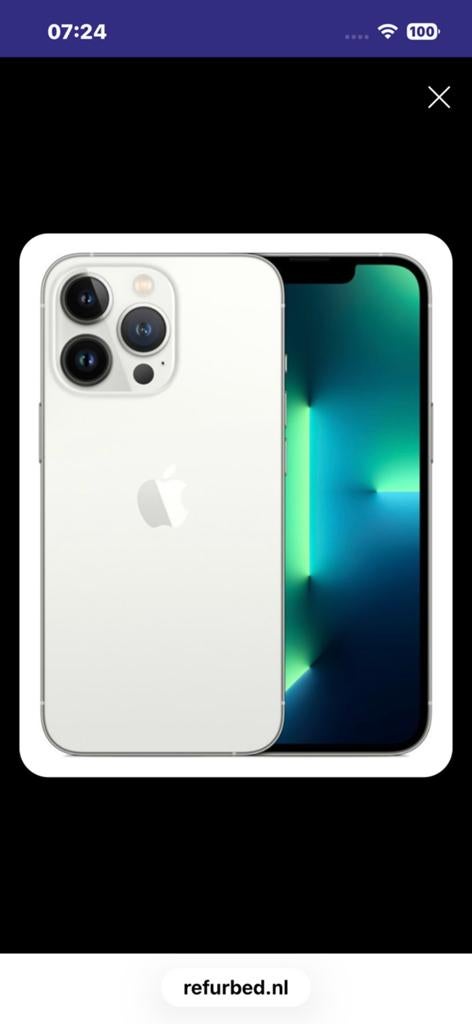 Iphone 13 pro 1 Tb zilver., Telecommunicatie, Mobiele telefoons | Apple iPhone, Ophalen of Verzenden, Zilver, 1 TB