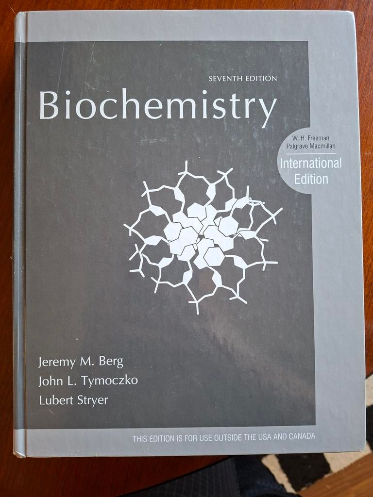 Biochemistry - Zevende Editie - International Edition, Boeken, Ophalen of Verzenden, Gelezen, Jeremy M. Berg, John L. Tymoczko, Lubert Stryer
