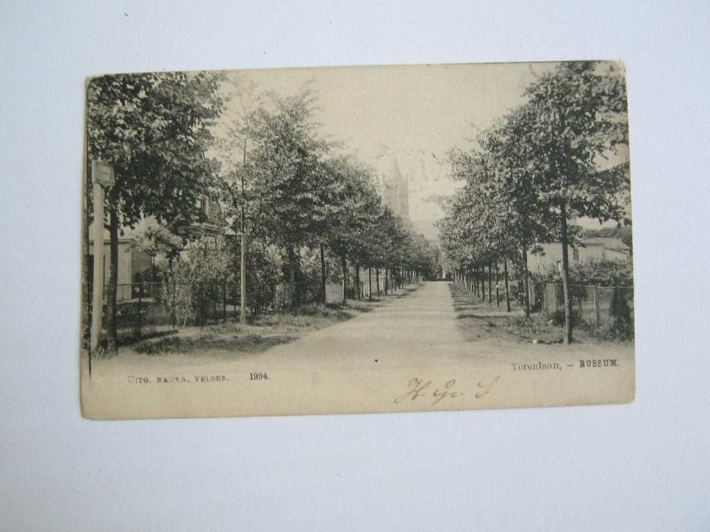 Ansichtkaarten Nederland, TC 9-99 Bussum, Torenlaan 1906, Ophalen of Verzenden, Voor 1920, Gelopen, Noord-Holland