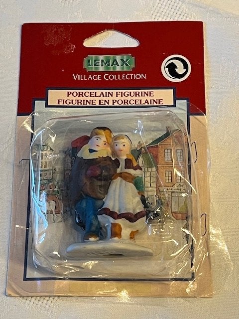 Lemax porseleinen ornament "Terug van schaatsen" 1995, Ophalen of Verzenden, Zo goed als nieuw