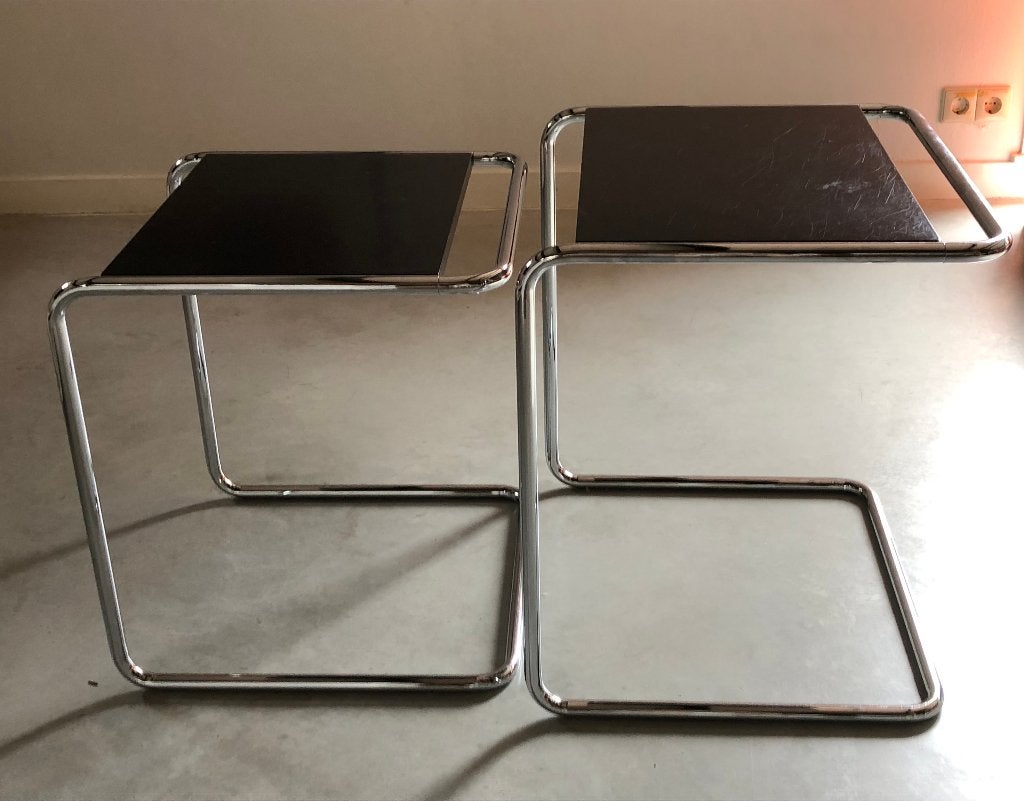 Bijzet tafels Marcel Breuer/Thonet Design Team 1933, Minder dan 55 cm, Gebruikt, Vierkant, Hout