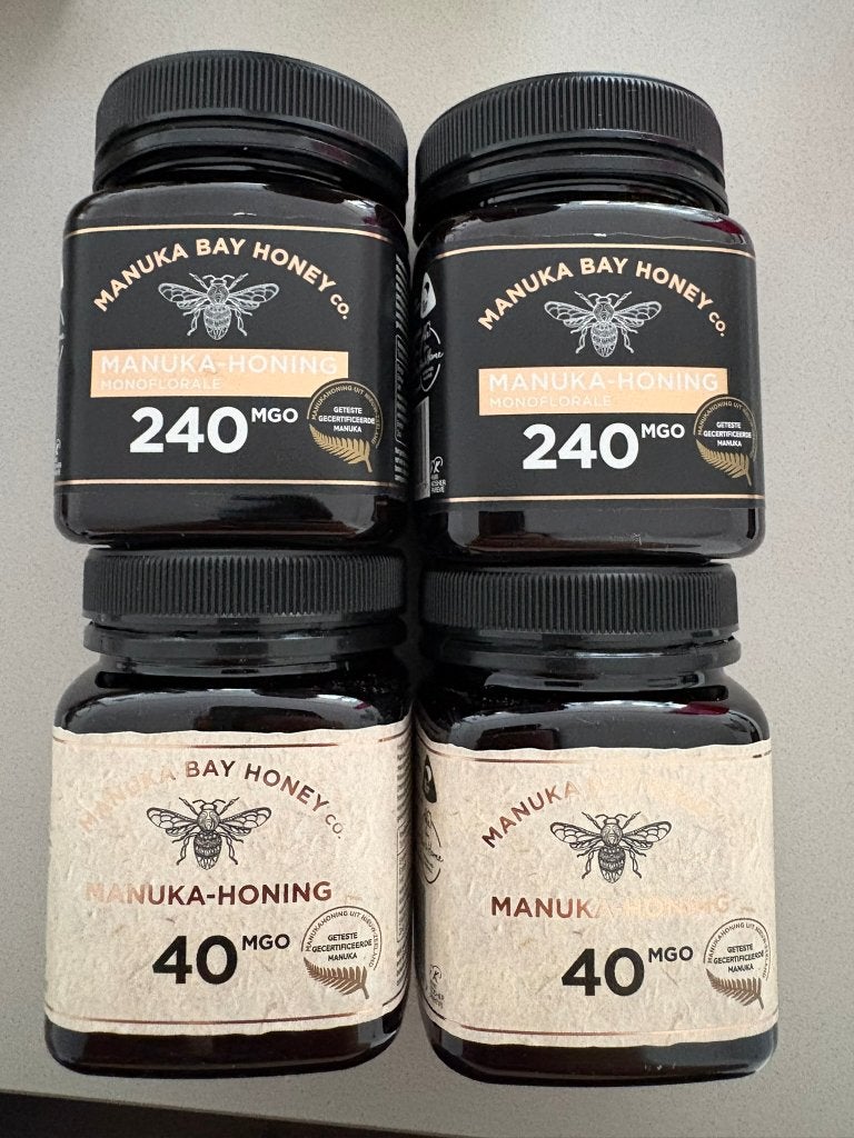 4x Manuka honing 240mgo & 40mgo, Ophalen of Verzenden