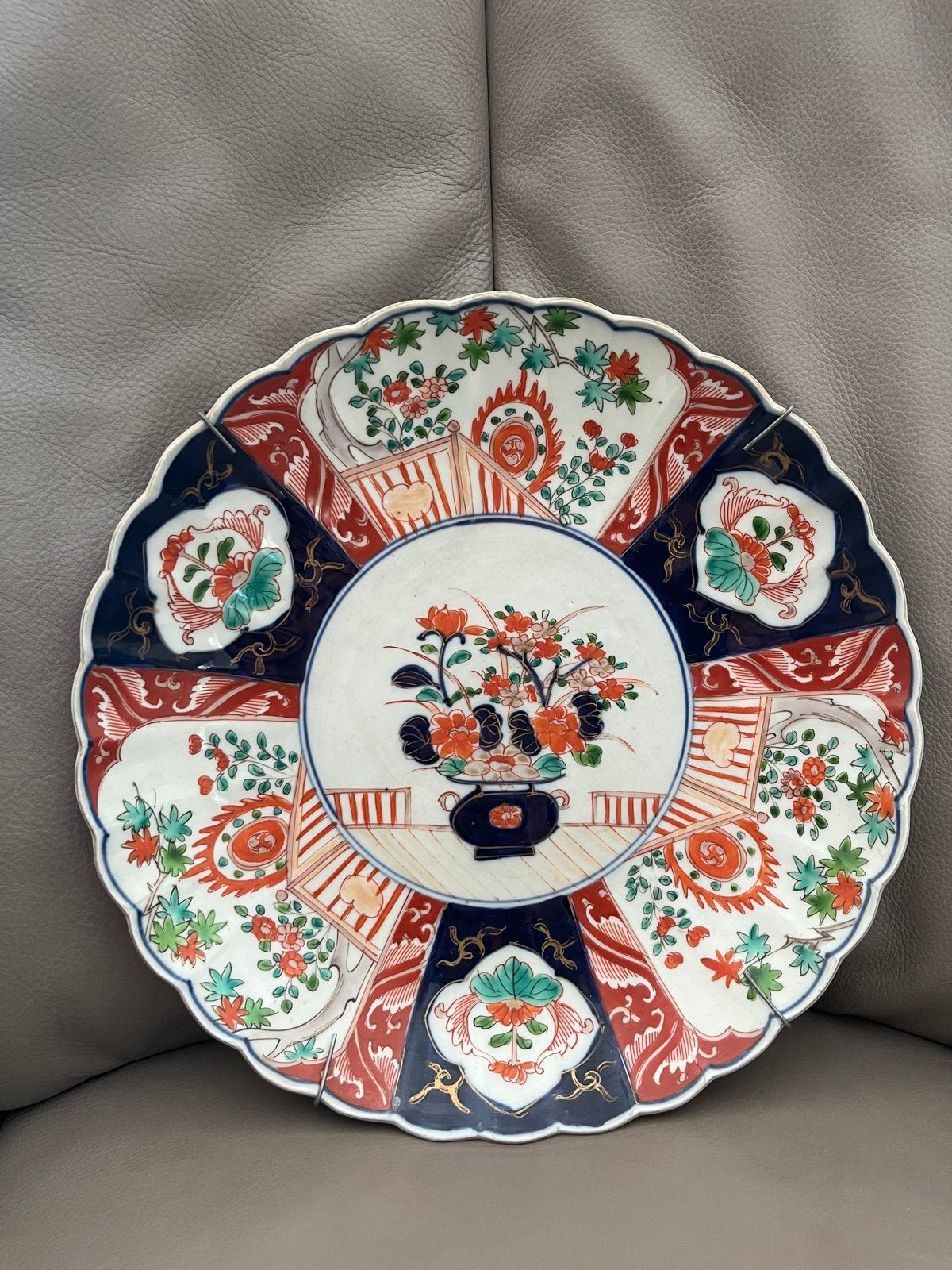 Antiek Japans Imari Porseleinen wandbord- Handgeschilderd, Ophalen