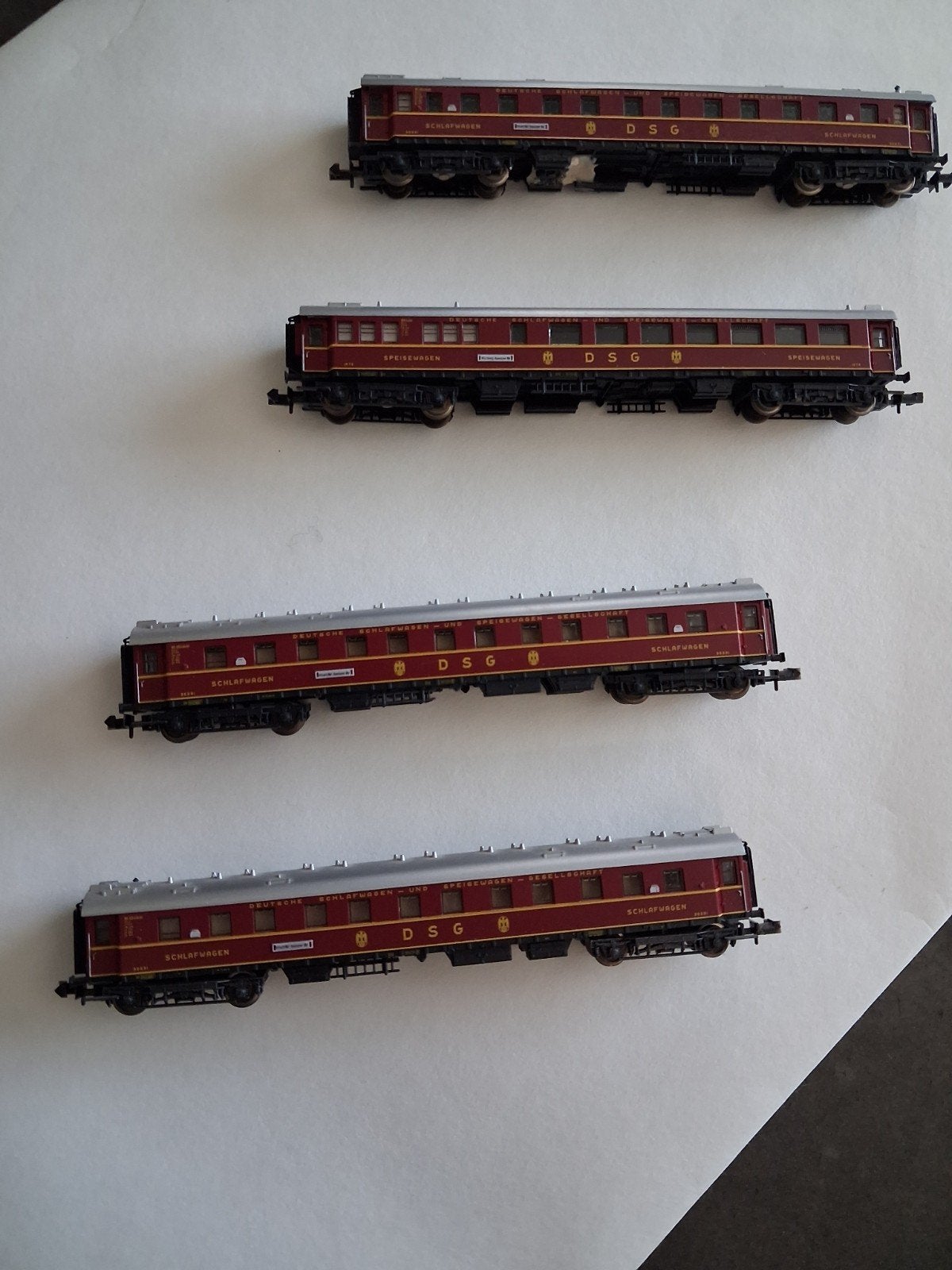 Trix mini, wagons 4 stuks zeek mooi N spoor, Gelijkstroom, Trix, Wagon, Ophalen of Verzenden