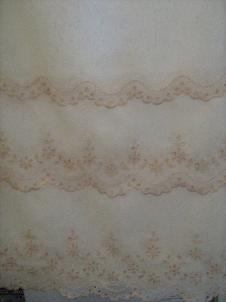 Roomwitte Vitrage Gordijnen voor in een Erker, Ophalen of Verzenden, Zo goed als nieuw, Crème, 102 cm