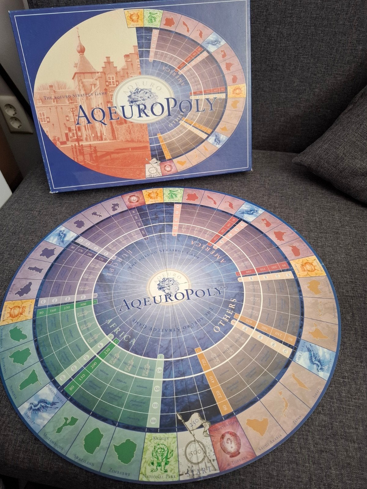 Aqeuropoly - Het Aqeuro Strategie Spel, Drie of vier spelers, Ophalen, Gebruikt, The Aqeuro Strategy Game