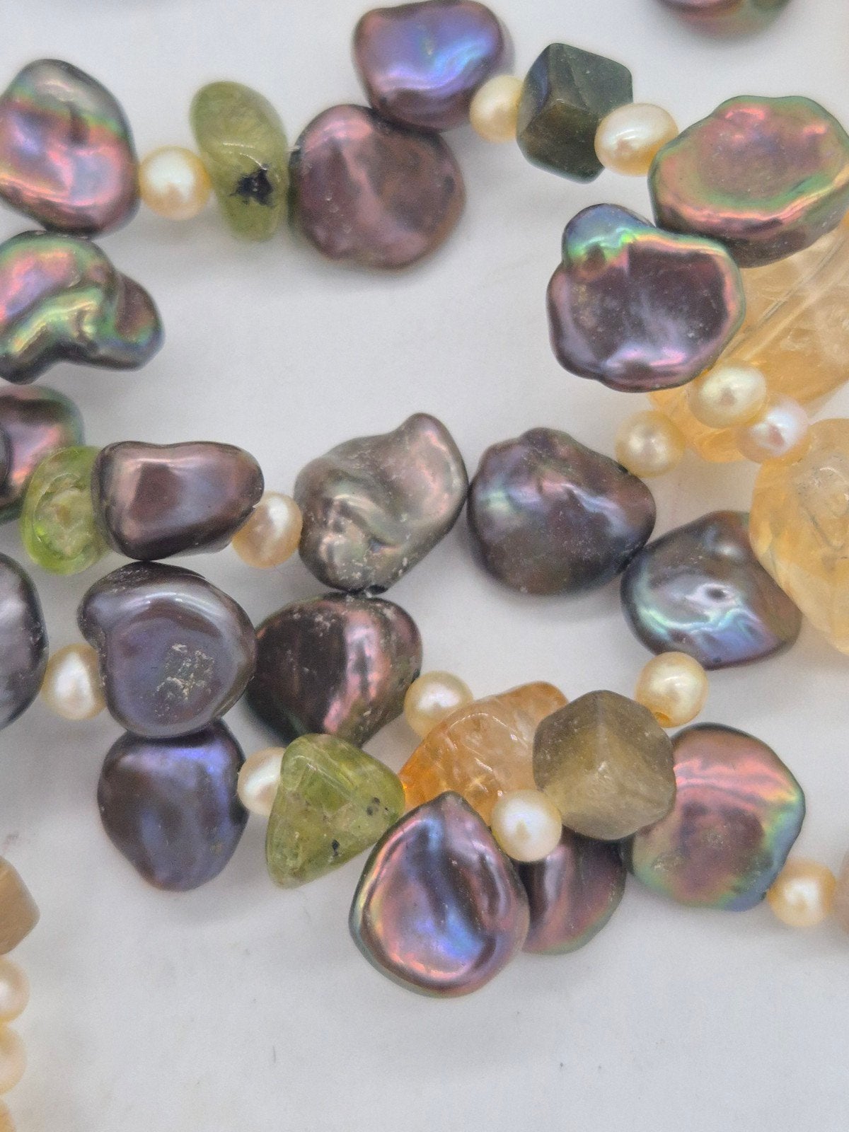 Mooie parelketting met zilveren sluiting 925, Gebruikt, Verzenden, Wit, Met edelsteen