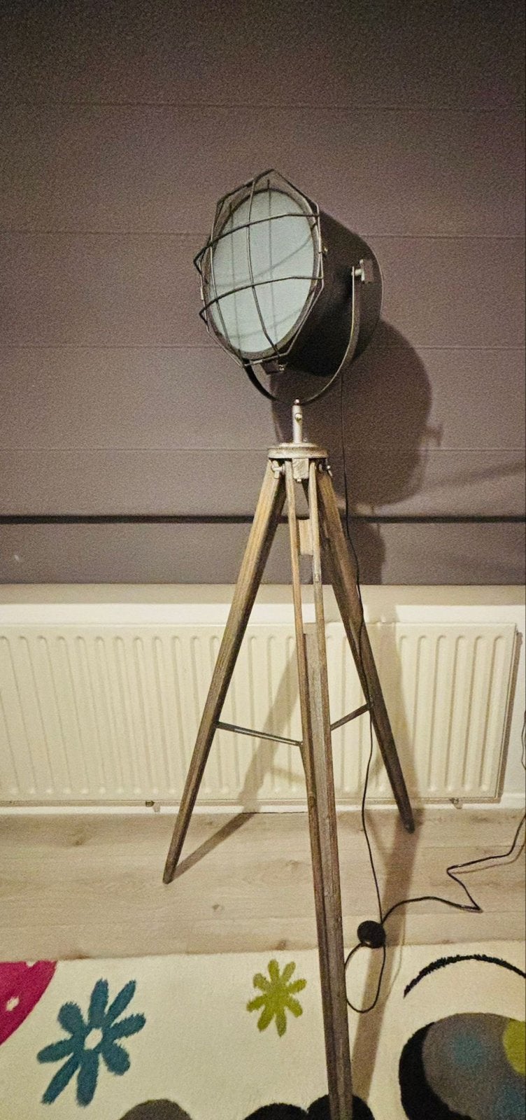 Industriële Vloerlamp, Huis en Inrichting, Ophalen, Gebruikt, E27 (groot), 150 tot 200 cm