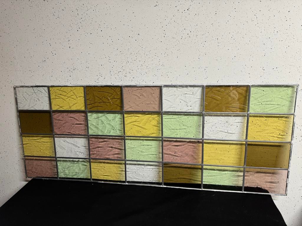 Verschillende glas in lood ramen panelen ook beschadigd, Gebruikt, 80 tot 120 cm, ?, Glasplaat