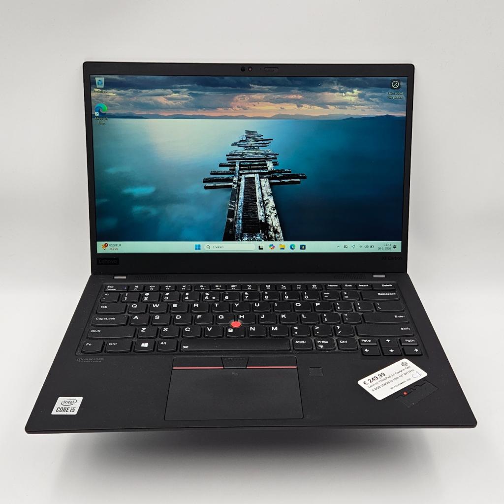 Lenovo ThinkPad X1 Carbon Gen 8 8GB 256GB i5 10th 14" W11Pro, Computers en Software, Windows Laptops, Lenovo, Zo goed als nieuw