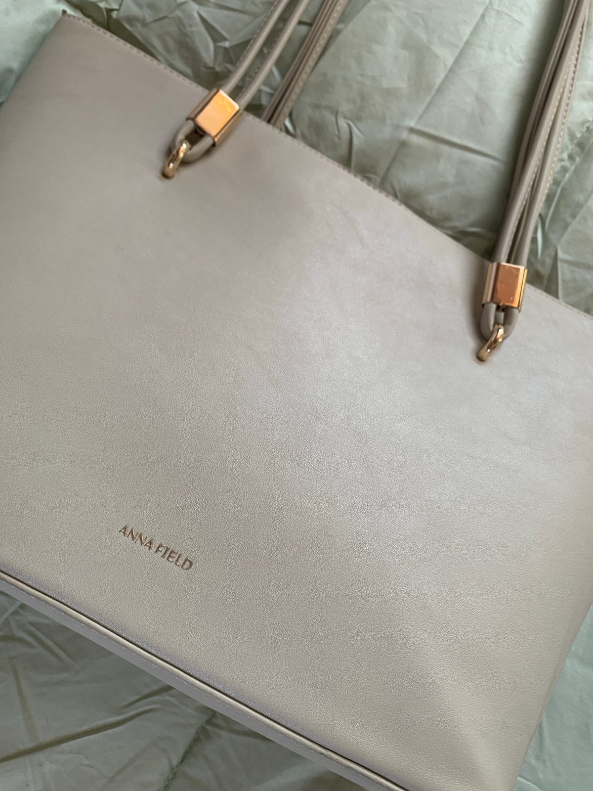 Mooie Anna Field Damestas - Beige met goudkleurige accenten, Sieraden, Tassen en Uiterlijk, Ophalen of Verzenden, Beige, Schoudertasje