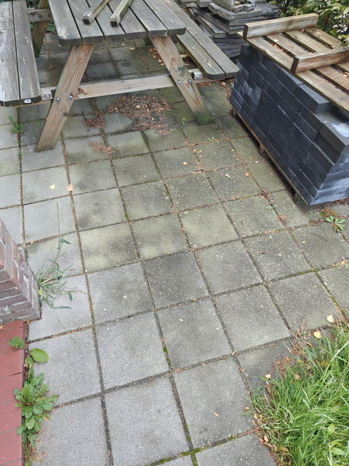 dik 12m2 stoeptegels 30x30 cm, Ophalen, Gebruikt, Beton, Terrastegels