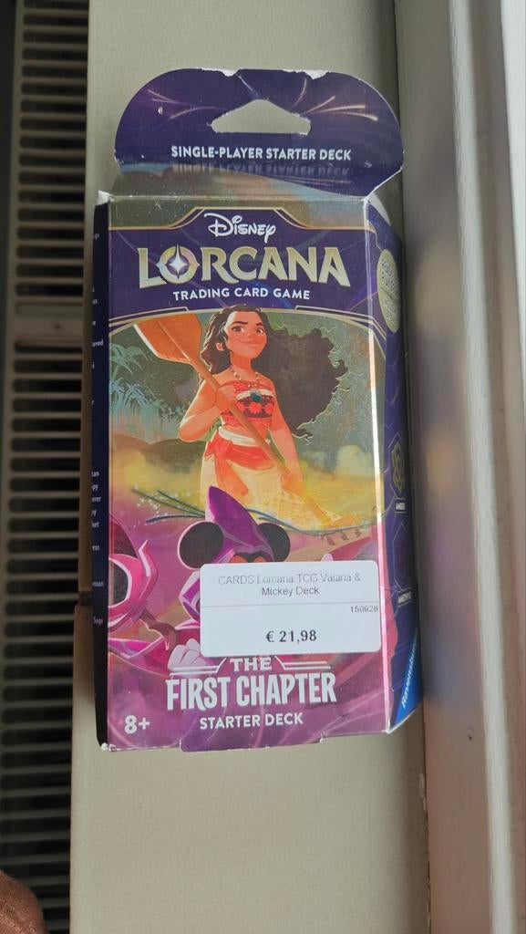 Disney Lorcana Starter Deck Vaiana & Mickey Mouse + 4 foils, Ophalen of Verzenden, Zo goed als nieuw, Starterdeck, Foil