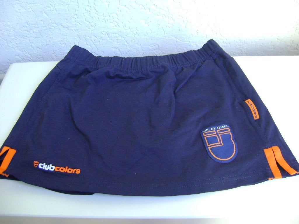 donker blauw stretch broekrokje mt164club colors nhc cap a/d, Meisje, Ophalen of Verzenden, Zo goed als nieuw, Jurk of Rok