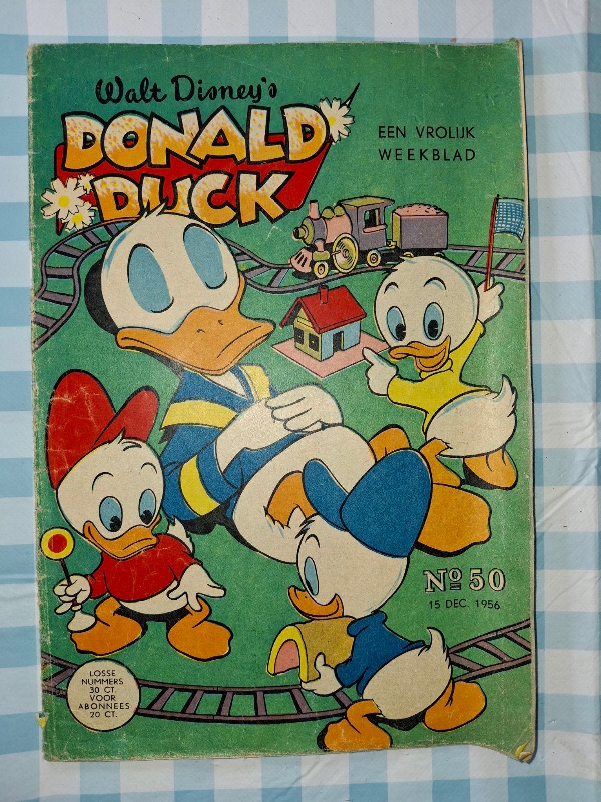 Donald Duck Weekblad Nr. 50 - 15 Dec. 1956, Boeken, Stripboeken, Eén stripboek, Ophalen of Verzenden, Gelezen, Walt Disney