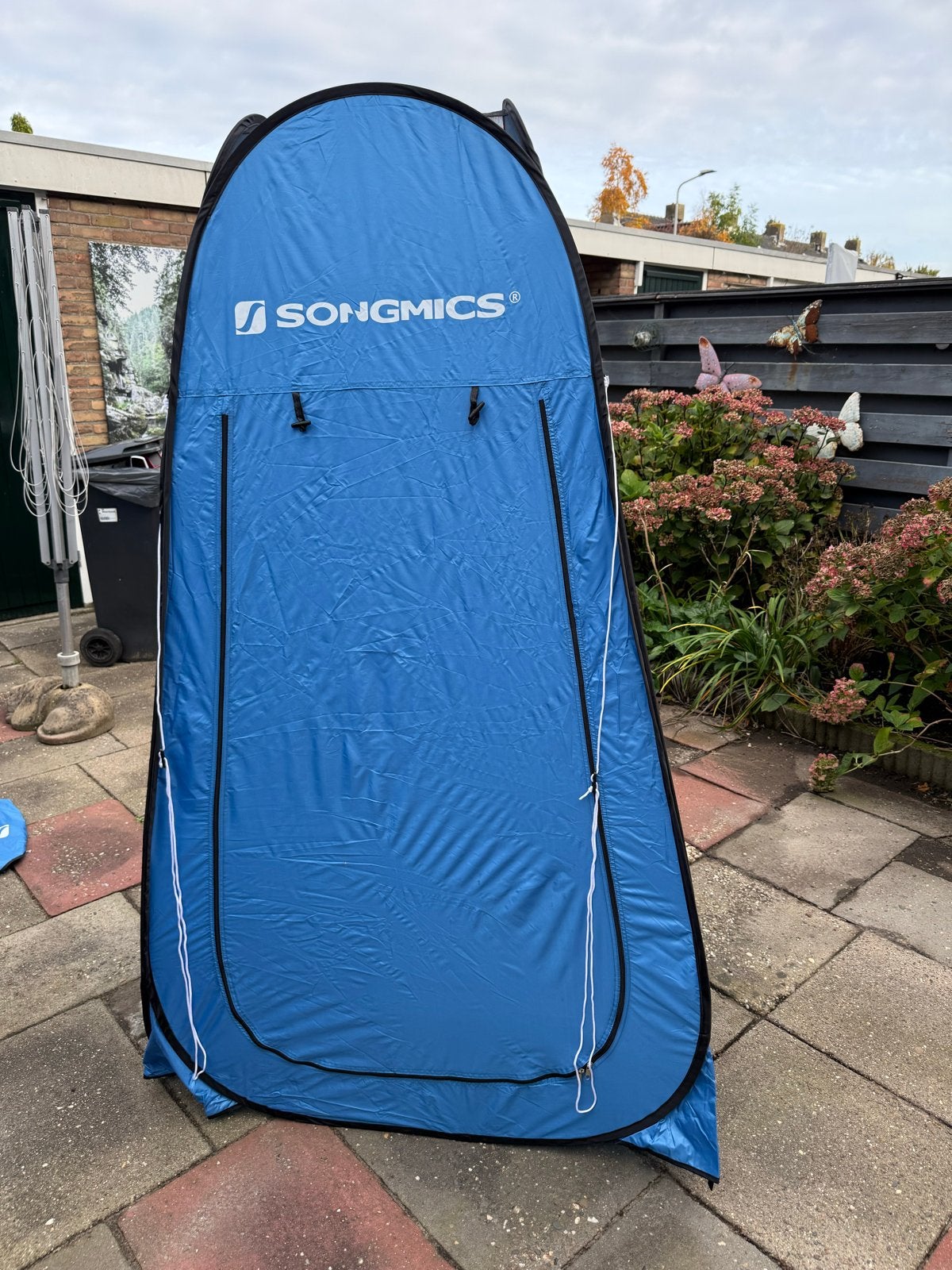 Songmics Pop-up Douche-/Kleedtent - Blauw, Ophalen, Zo goed als nieuw