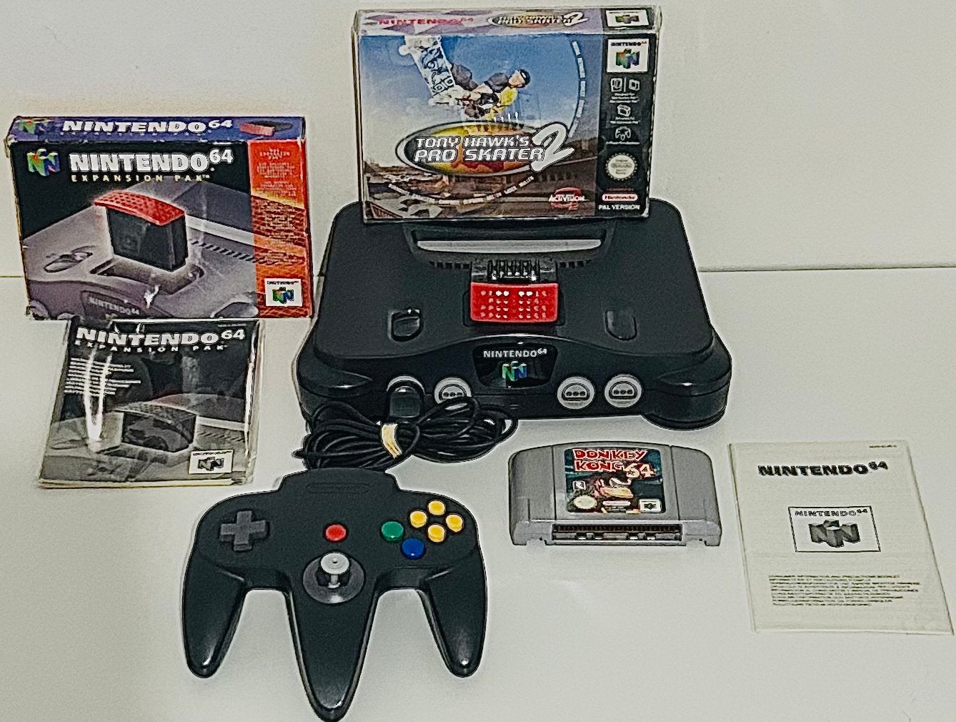 N64 Set + Games + Expansion Pak, Spelcomputers en Games, Ophalen of Verzenden, Zo goed als nieuw, Met 1 controller, Met games