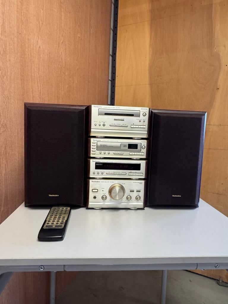 Technics Hifi Set met Cassettedeck, CD-wisselaar, Tuner, Ver, Technics, Gebruikt, Cassettedeck, Technics