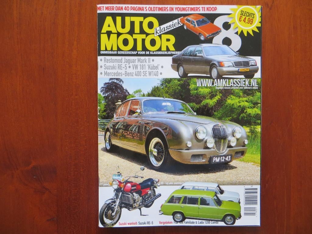 Auto Motor Klassiek 8 2021 Fiat 124 Familiale, Lada 1200 SW, Ophalen of Verzenden, Nieuw, Mercedes