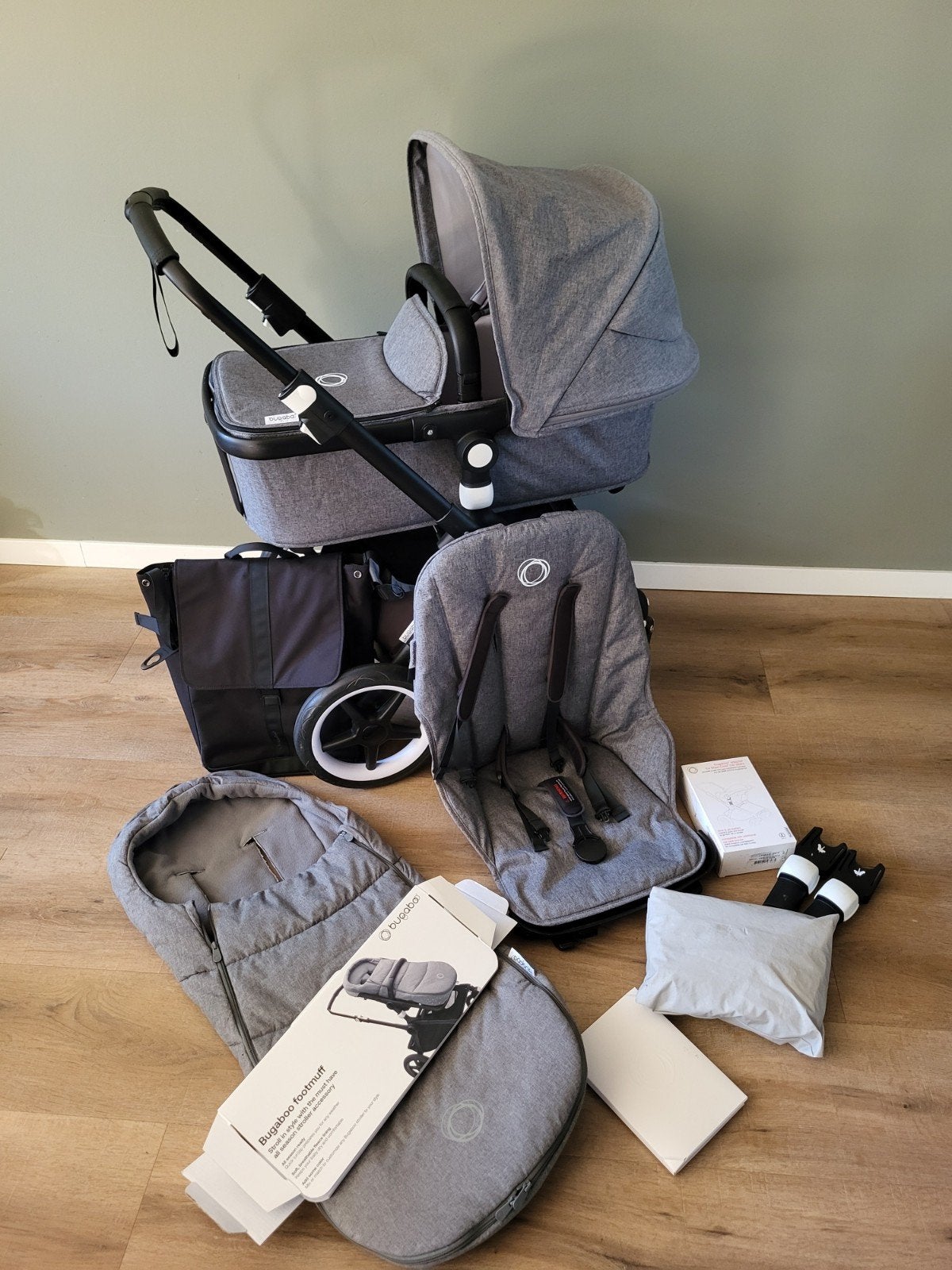 Bugaboo Lynx kinderwagen met reiswieg en accessoires, Ophalen, Bugaboo, Zo goed als nieuw, Combiwagen