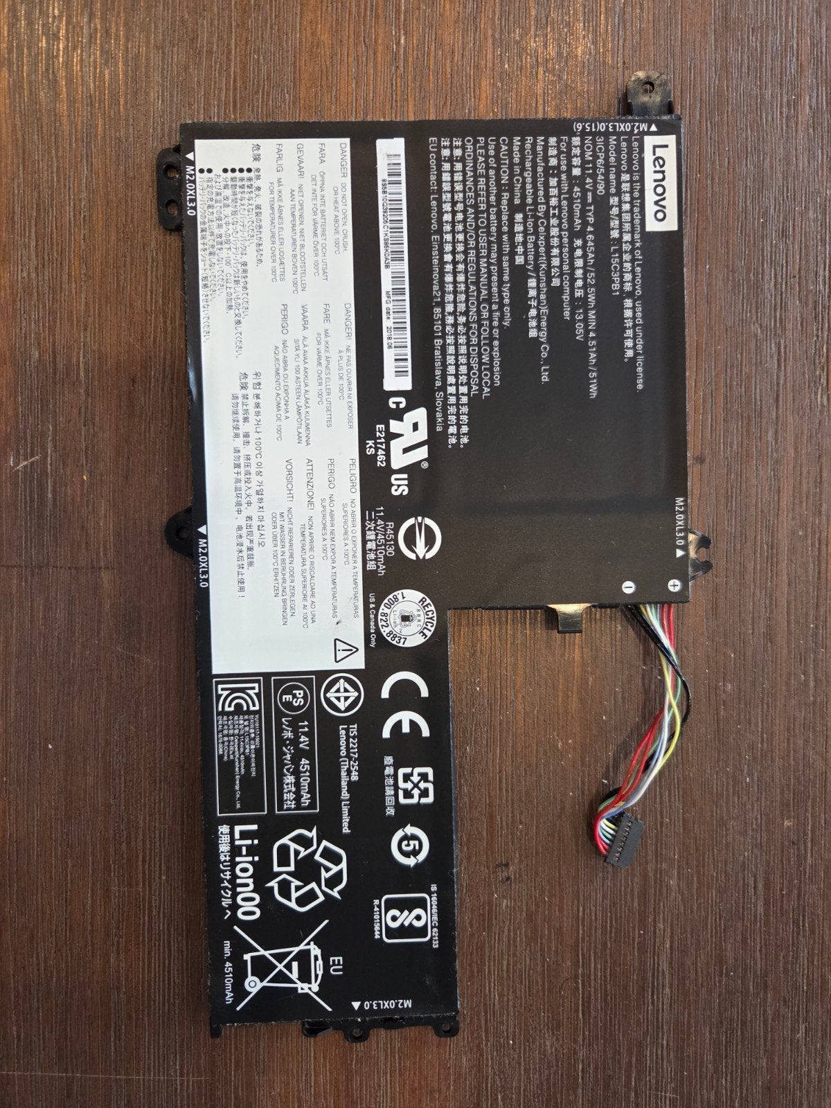 Lenovo L15C3PB1 Laptop Batterij - Gebruikt, Ophalen of Verzenden, Gebruikt, Lenovo
