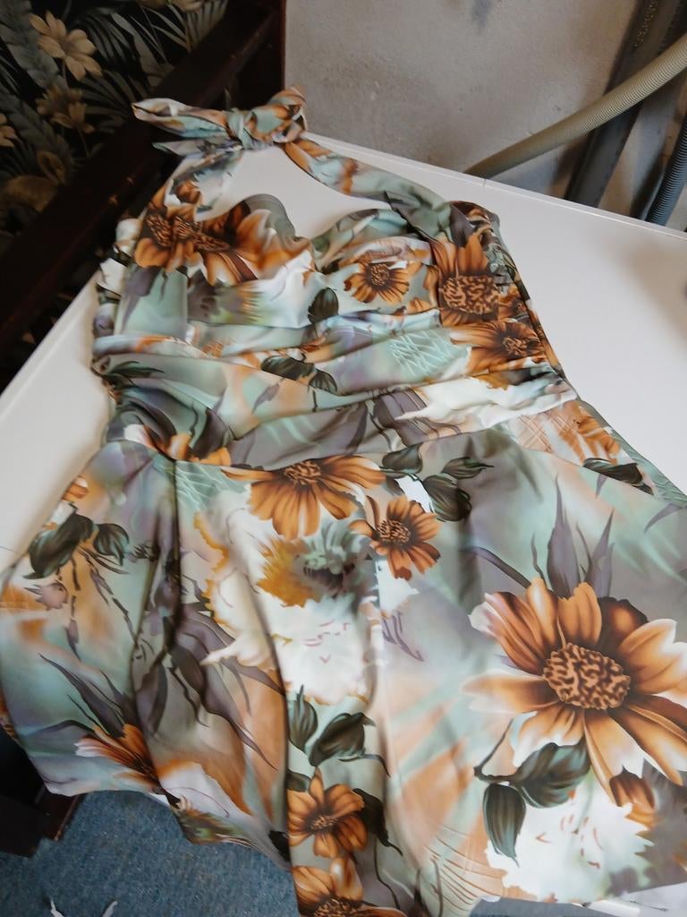 Bloemenprint Badpak met Halternek, Overige kleuren, Badpak, Ophalen of Verzenden, Onbekend