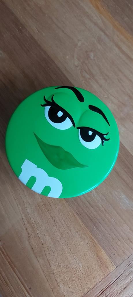 Originele M&M's doos - Groene M&M dame, Ophalen of Verzenden, Gebruikt