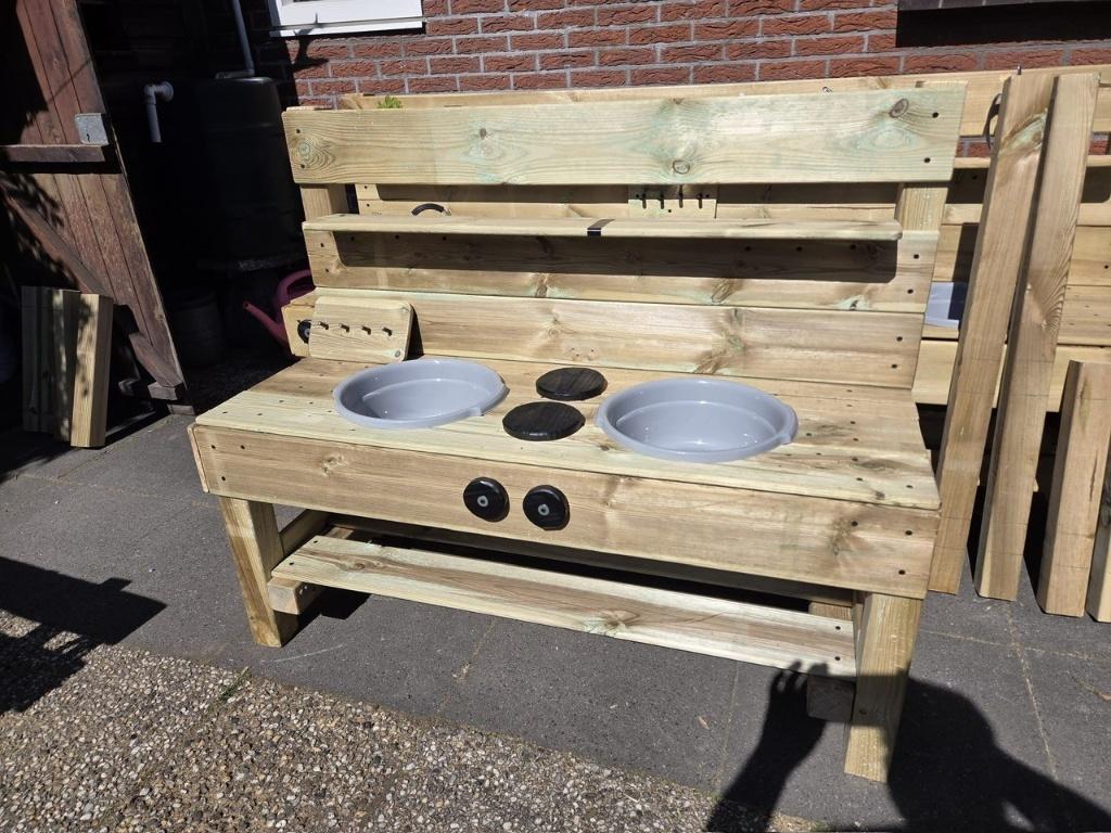 modderkeukentje, Ophalen, Nieuw, Hout, Speelkeuken