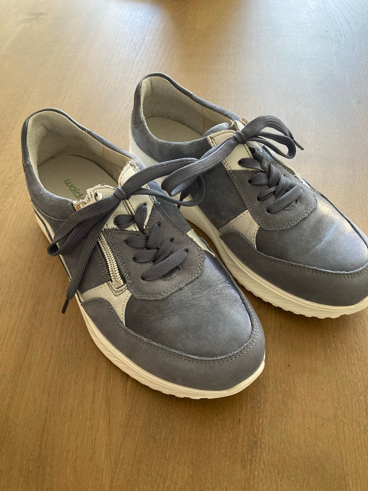 Waldläufer leren sneakers, maat 39 (K-wijdte), Kleding | Dames, Schoenen, Ophalen of Verzenden, Zo goed als nieuw, Blauw, Sneakers of Gympen