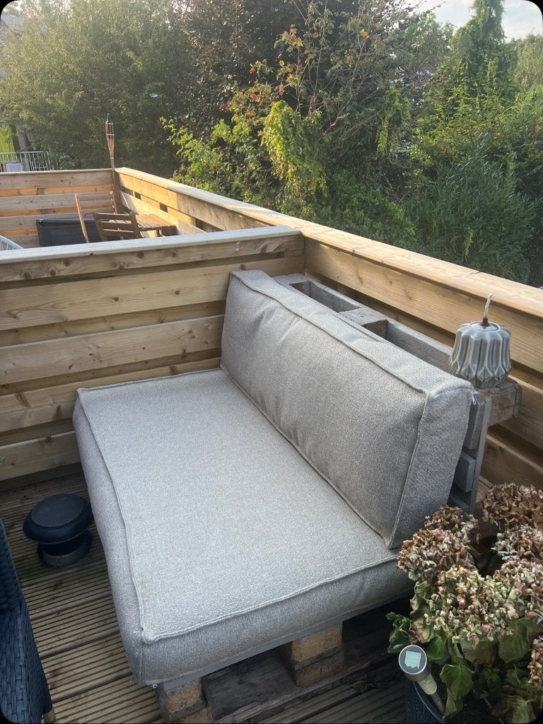 Palletkussens beige, Ophalen, Zo goed als nieuw