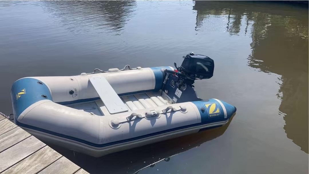 Zodiac rubberboot met Mercury 6pk 4-takt buitenboordmotor, Ophalen, Gebruikt, Overige typen, Motorboot