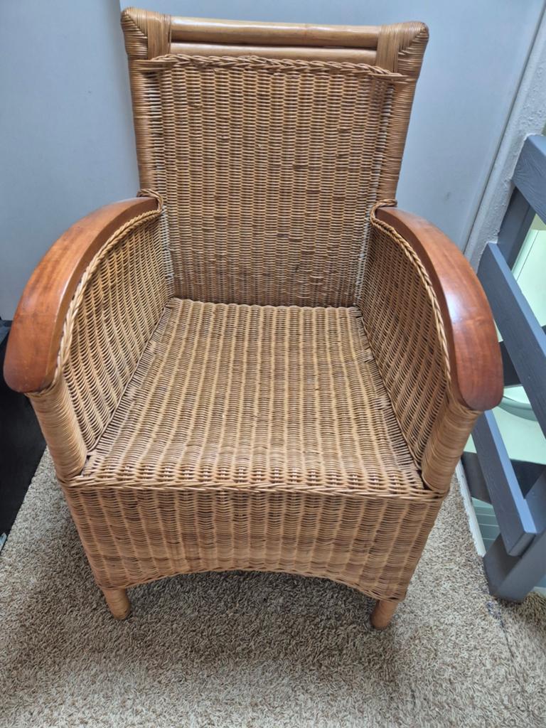Rotan stoel, Ophalen, Gebruikt, 75 tot 100 cm, 50 tot 75 cm