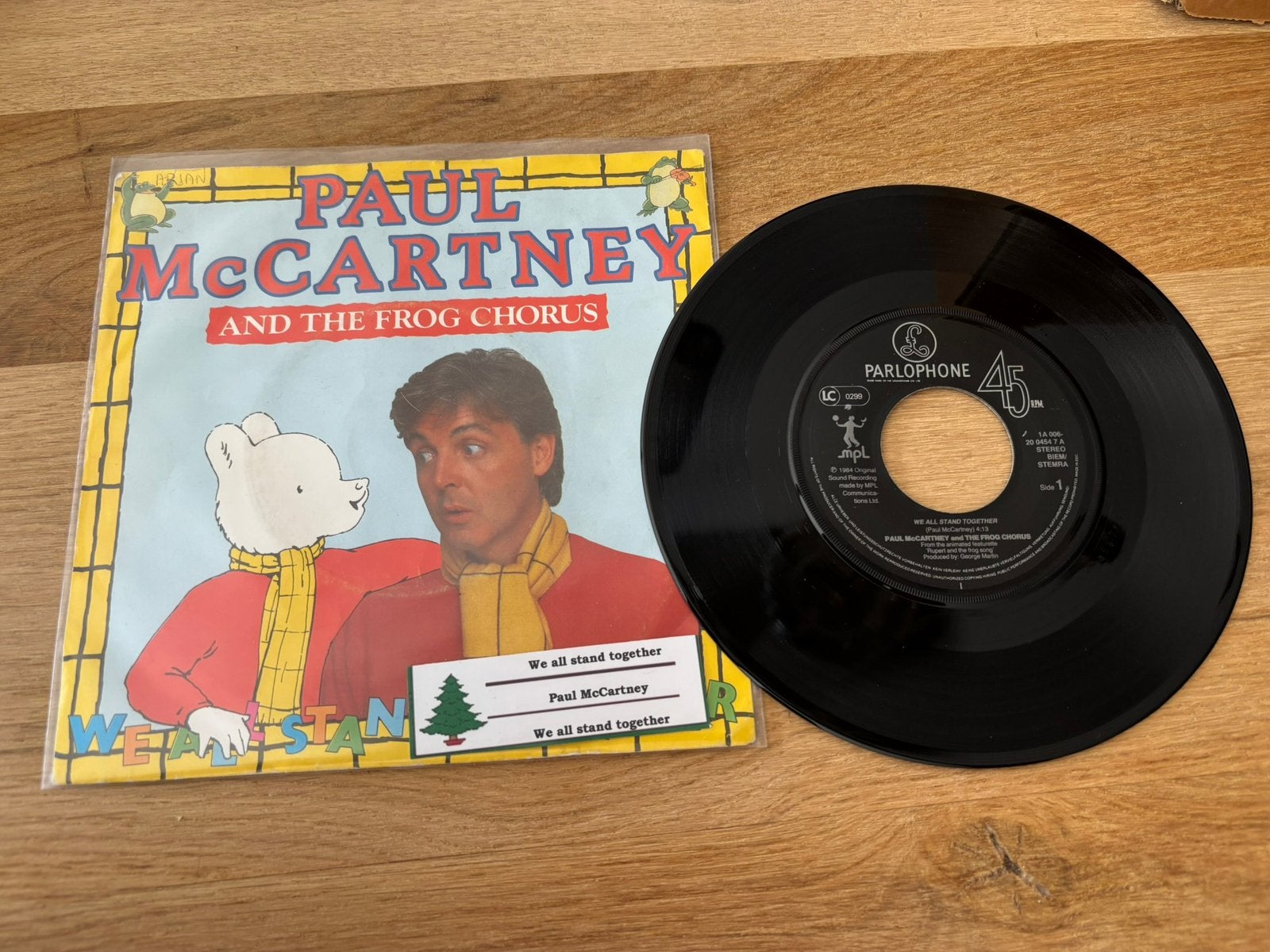 Paul McCartney - we all stand together vinyl 7” kerst, Ophalen of Verzenden, Zo goed als nieuw, 7 inch