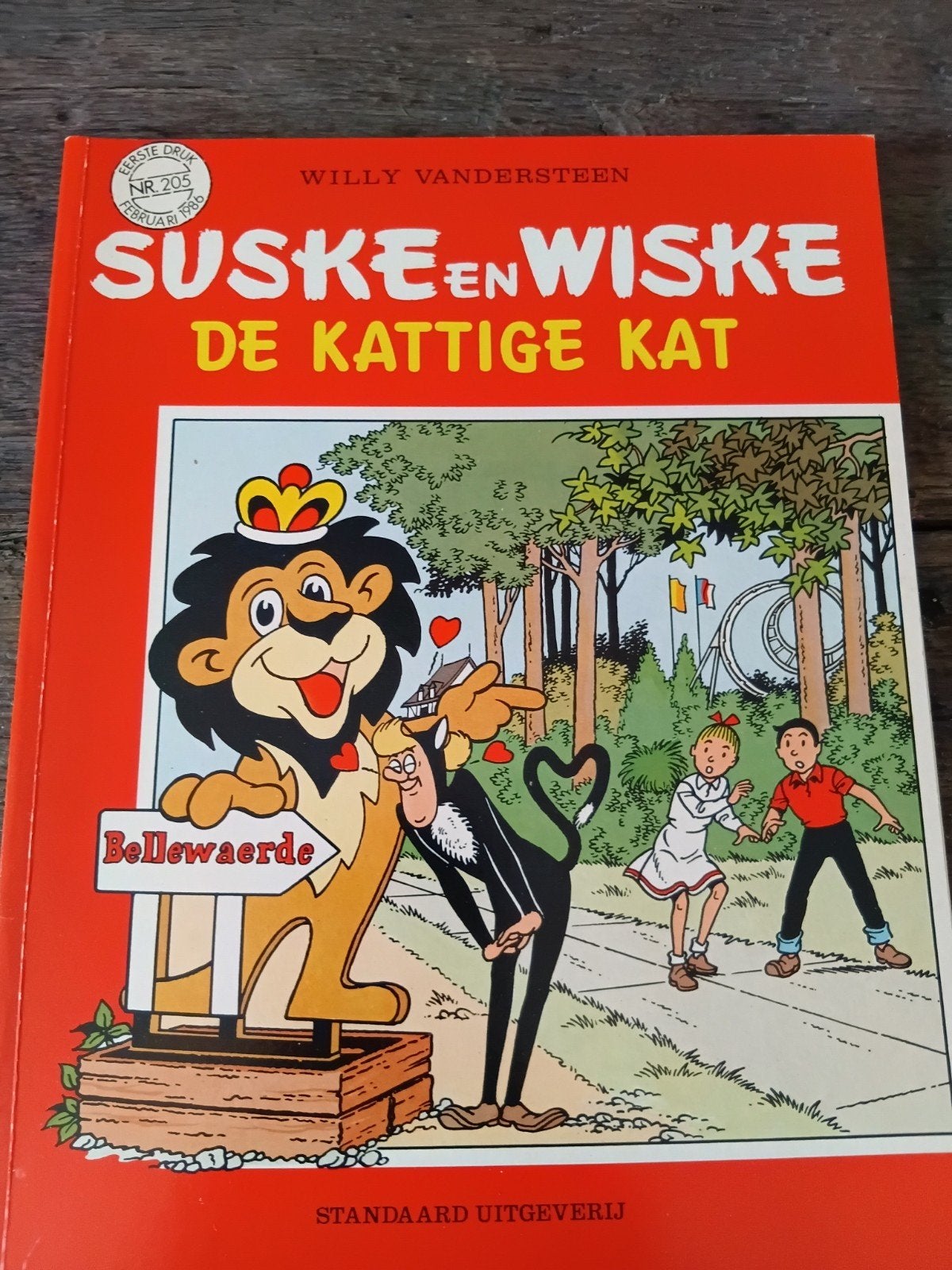 Suske en Wiske: De Kattige Kat (Eerste Druk 1986), Eén stripboek, Ophalen of Verzenden, Gelezen, Willy Vandersteen