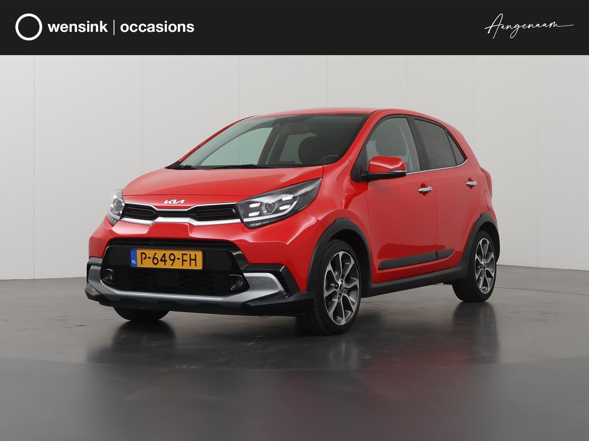 Kia Picanto 1.0 T-GDi X-Line 5p | Lederen Bekleding | Stoel/, Auto's, Voorwielaandrijving, Dealer onderhouden, 101 pk, Gebruikt