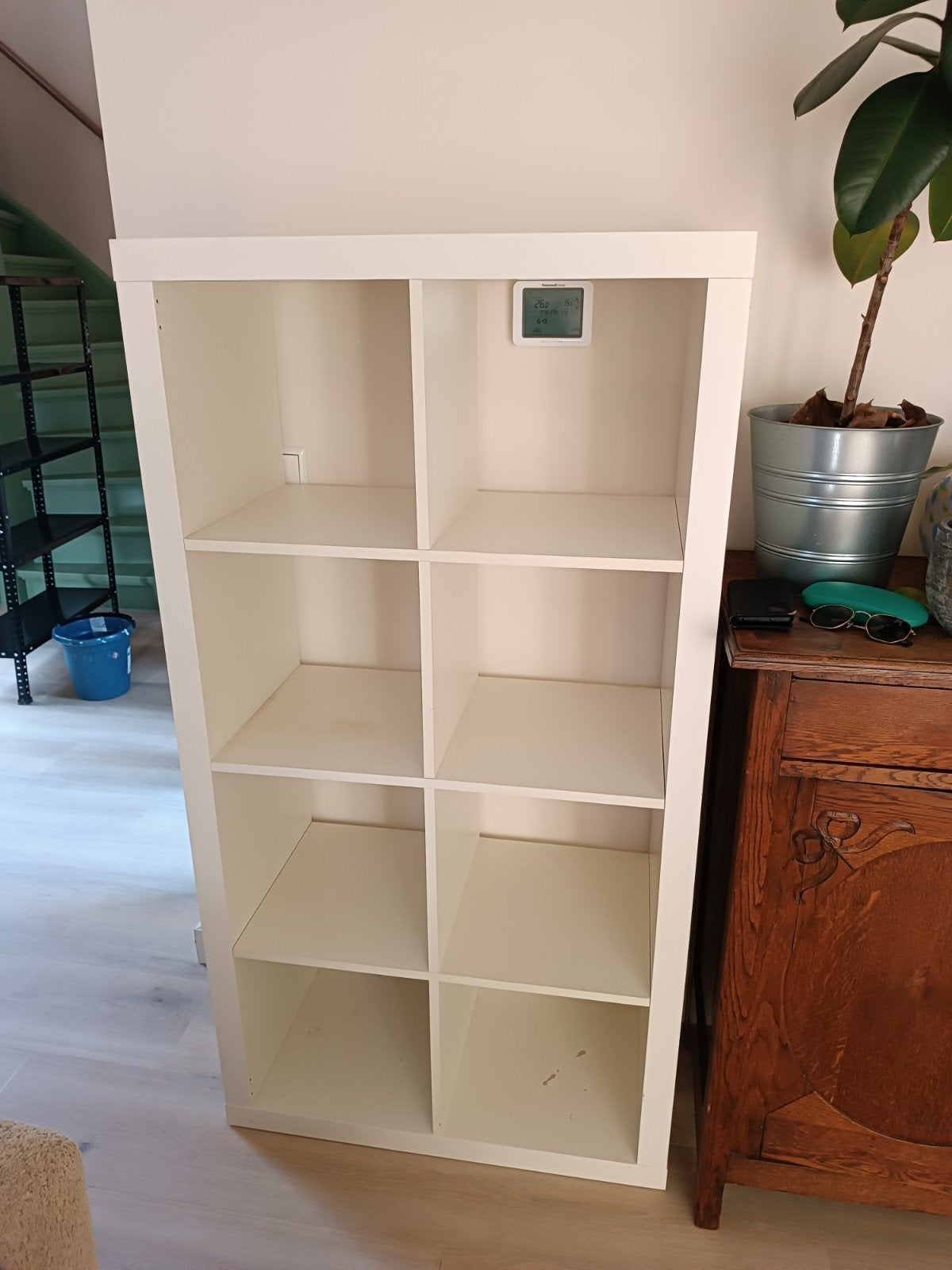 Witte Kallax vakkenkast ikea, Ophalen, Met plank(en), Gebruikt, Modern, functioneel