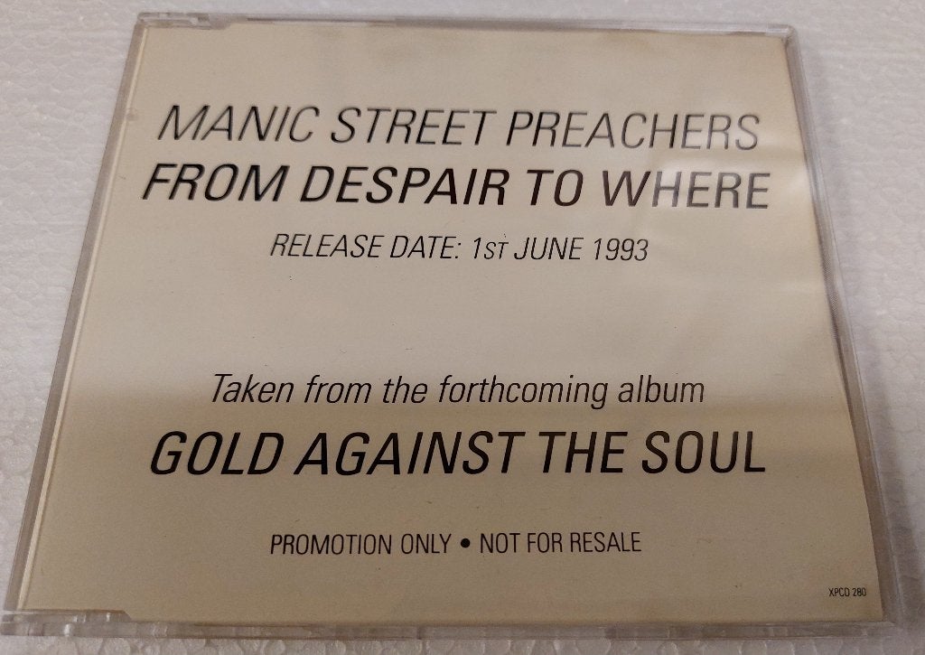 Manic Street Preachers PROMO CD-single From despair to where, Cd's en Dvd's, Eerste persing, Gebruikt, Pop, Ophalen of Verzenden