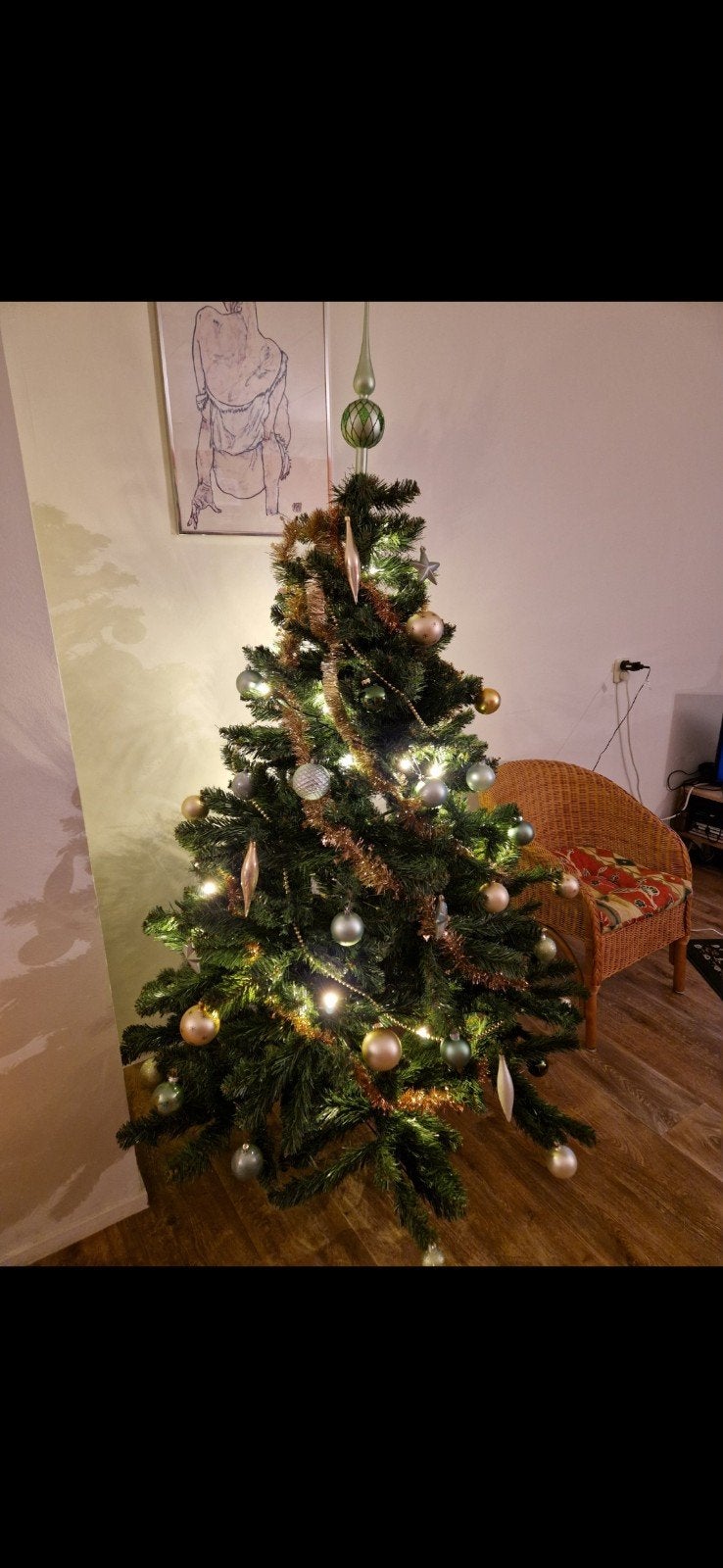 Gratis kerstboom kunststof 160cm hoog, Diversen, Kerst, Ophalen, Gebruikt
