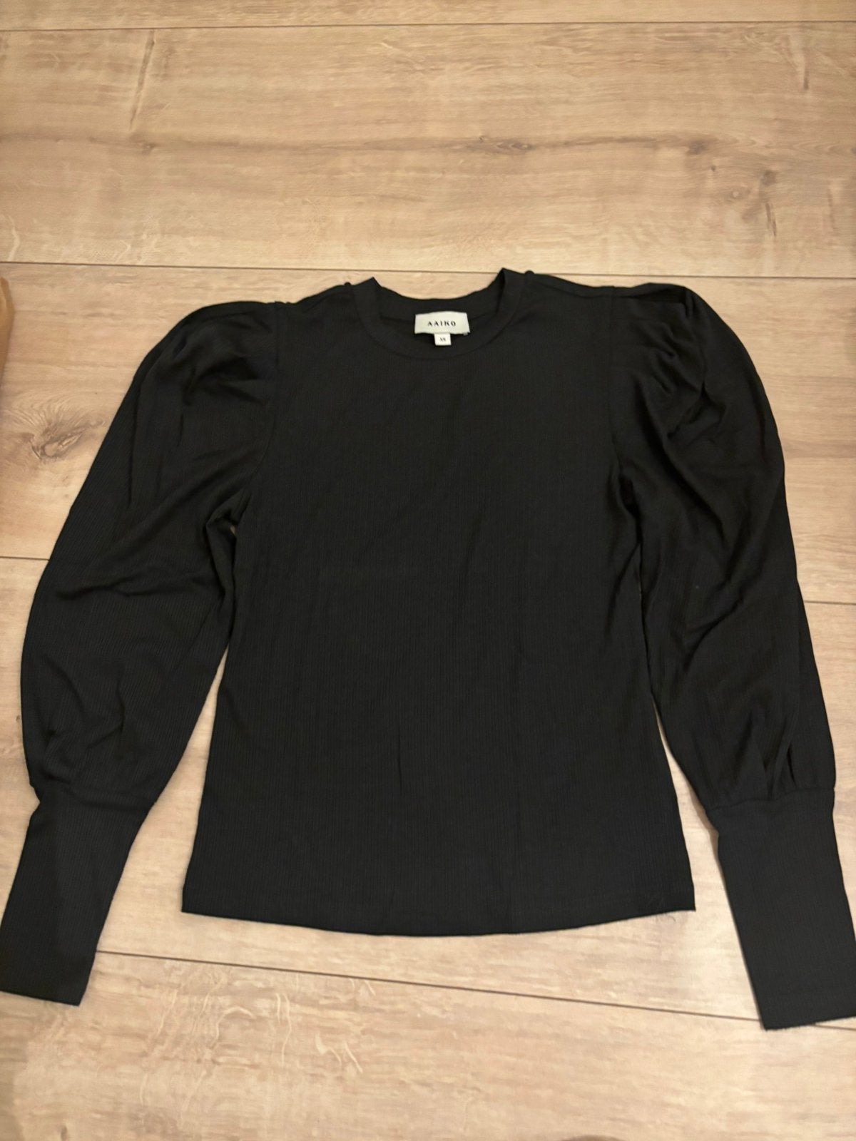 Aaiko truitje met pofmouwen grijs /groen, Ophalen of Verzenden, Zo goed als nieuw, Lange mouw, Maat 34 (XS) of kleiner