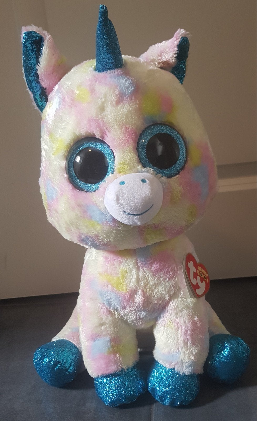 TY BEANIE BOO UNICORN KNUFFEL 42 CM, Ophalen of Verzenden, Zo goed als nieuw, Overige typen