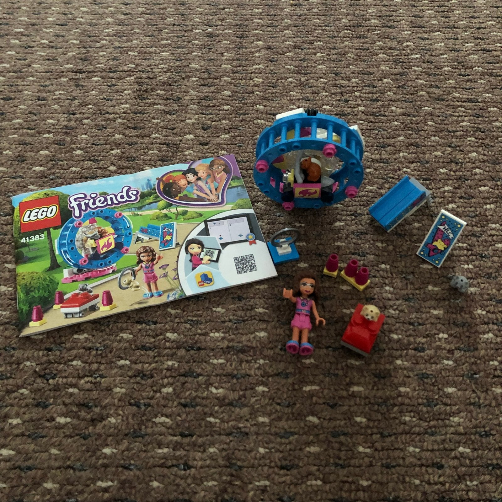 Lego Friends 41383 Olivia's Hamsterspeeltuin, Lego, Friends, Ophalen of Verzenden, Zo goed als nieuw