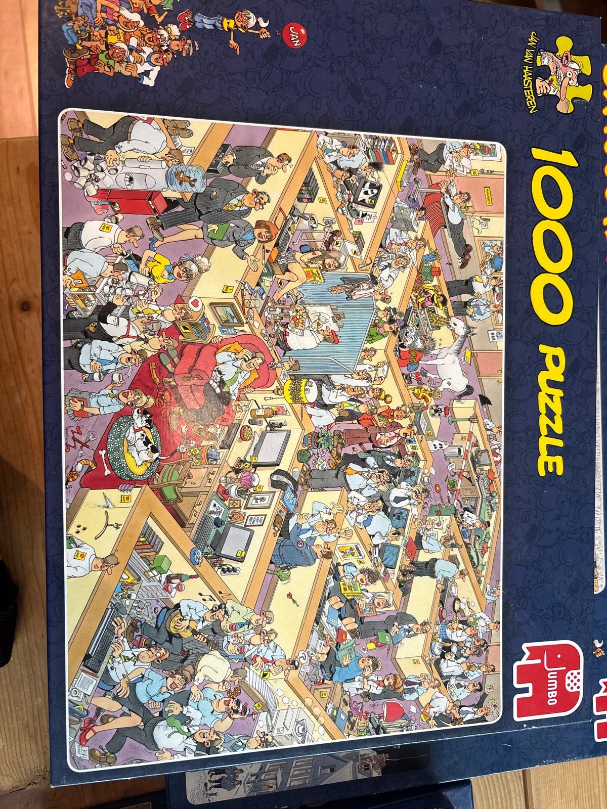 Jan van Haasteren 1000 stukjes puzzel - Kantoorleven, Ophalen, 500 t/m 1500 stukjes, Gebruikt, Legpuzzel